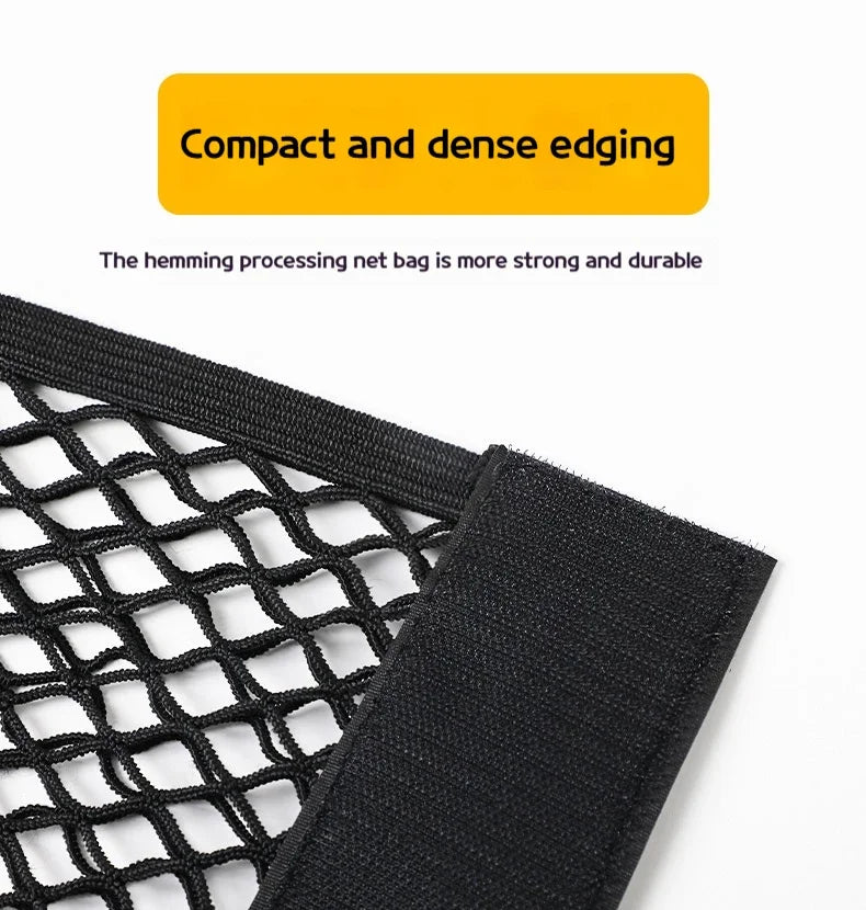 Luggage Storages Car Trunk Storage Bag Double Stretch Velcro Car Storage Net Bag Mesh Storages Net Bag Car Net
